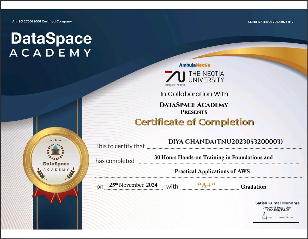AWS Cloud Practitioner & Infrastructure — DataSpace Academy