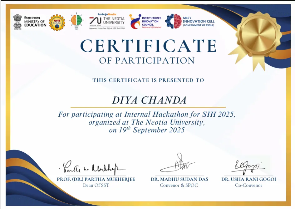 Smart India Hackathon — Internal Selection Winner — The Neotia University